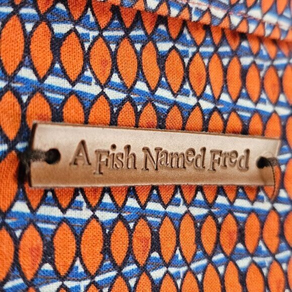 A Fish Named Fred Dress Shirt All Over Print Multicolor Long Sleeve Mens Size XL - Picture 10 of 11